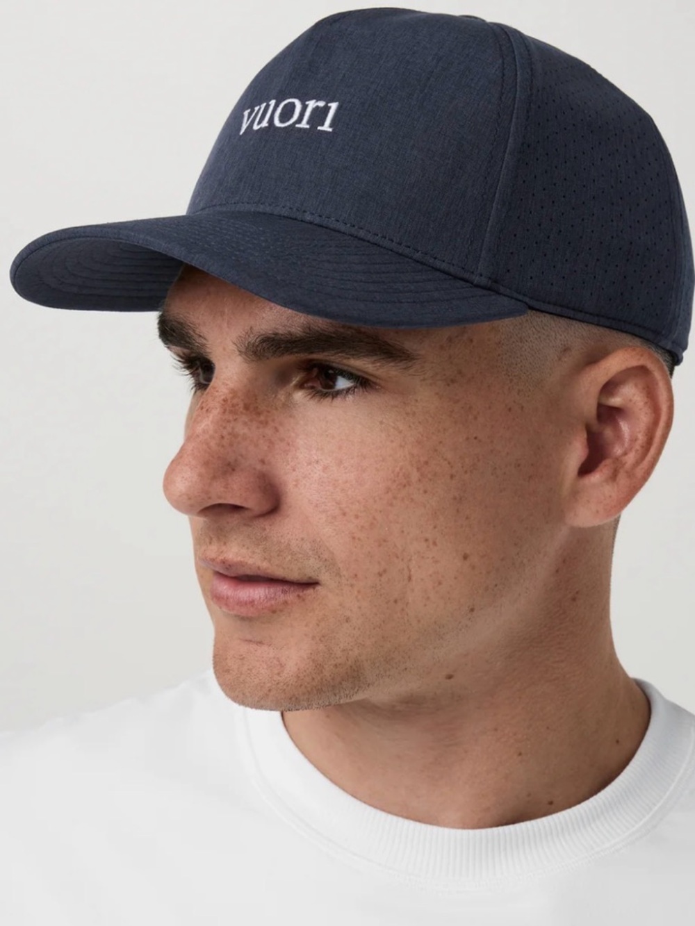 NWT Vuori Navy Perforated Logo Cap